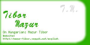 tibor mazur business card